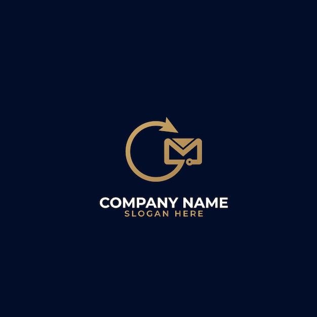 Vettore logo della montagna con spazio negativo e lettera concetto di progettazione del logo