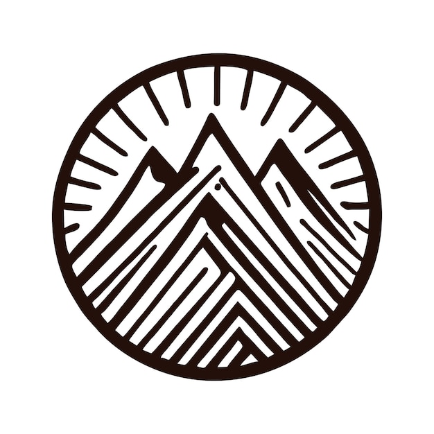 Logo del monogramma di montagna 3