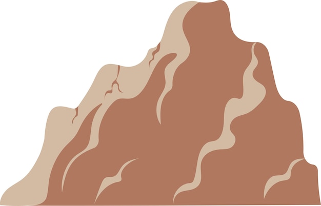 Mountain Mountain silhouette Vector flat illustration of a mountain