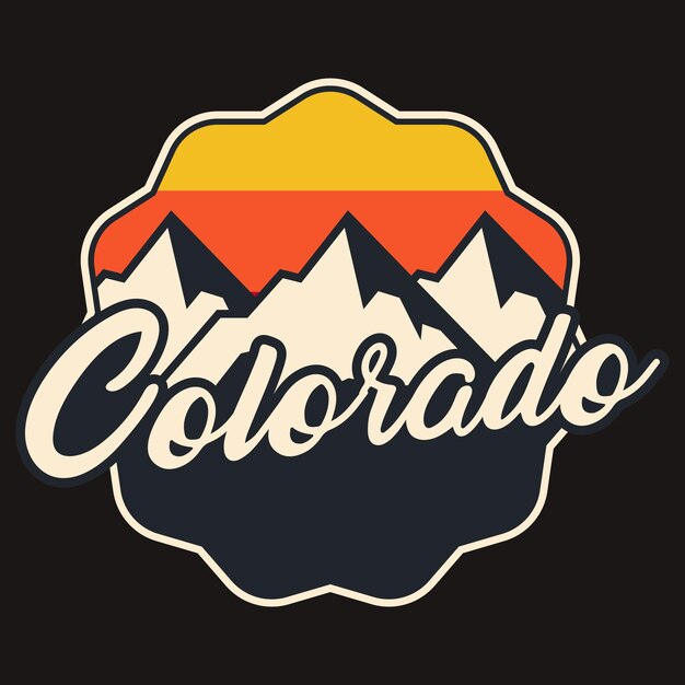 Mountain outdoor adventure label vector illustratie retro vintage badge sticker en t-shirt de