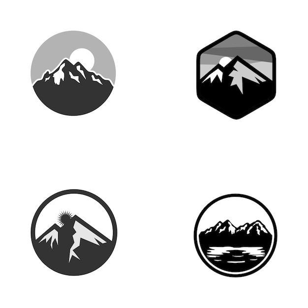山と屋外の冒険のロゴ