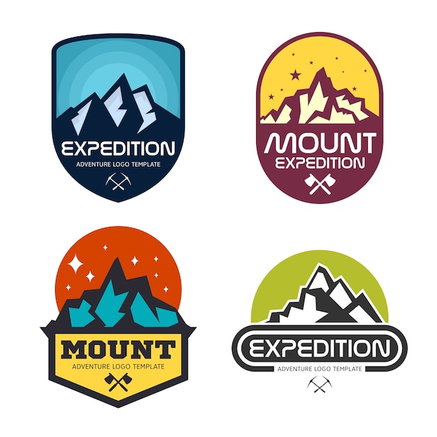 Mountain and outdoor logo template