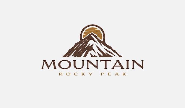 Mountain Peak Hill Top Universeel creatief premium symbool Vector teken pictogram logo sjabloon Vector illustratie