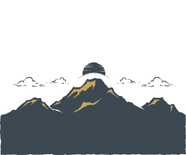 山頂のイラスト