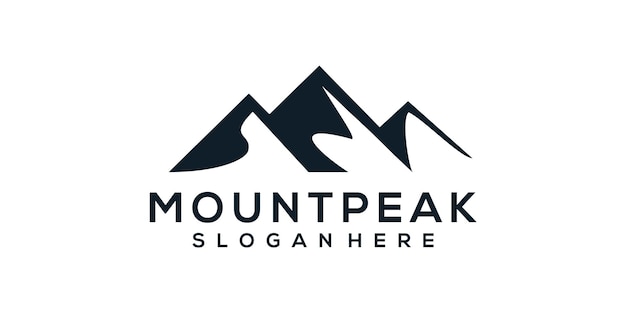 Mountain peak silhouette logo