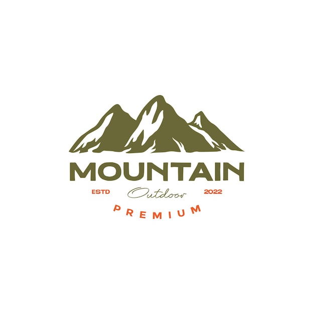 산봉우리 빈티지 로고 디자인