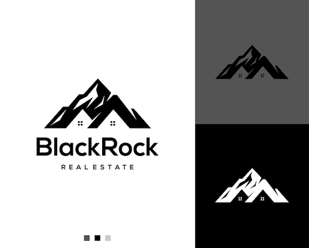 Mountain Peak with home logo design