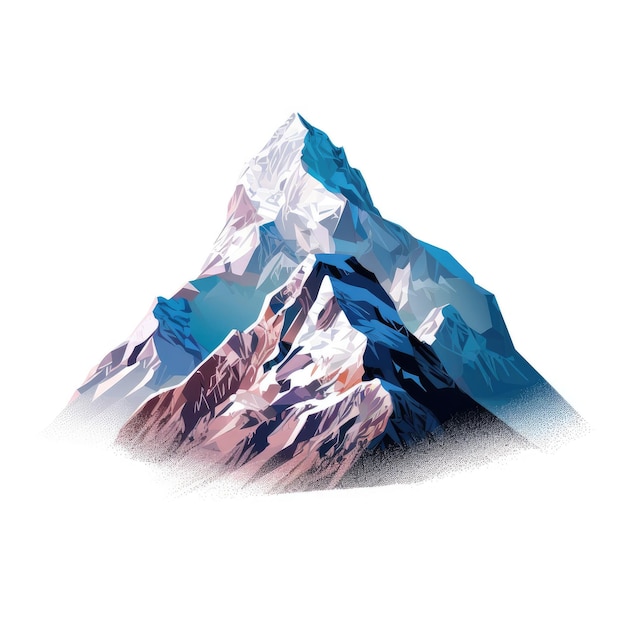 Vector mountain range detailed