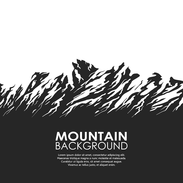 Mountain range isolated on white background