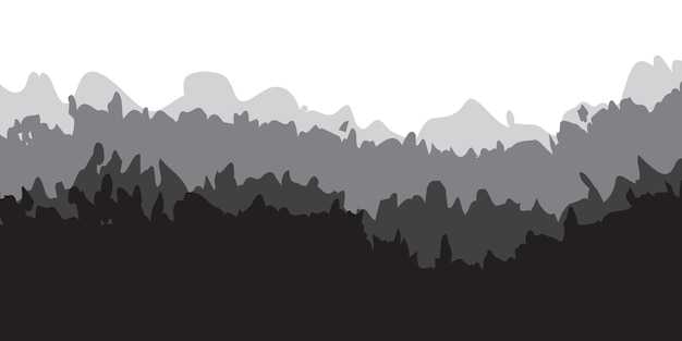 A mountain range with a gray and white background.