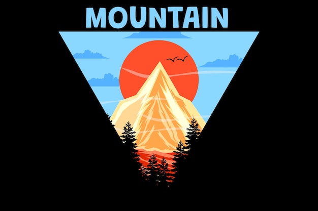 Mountain retro vintage design