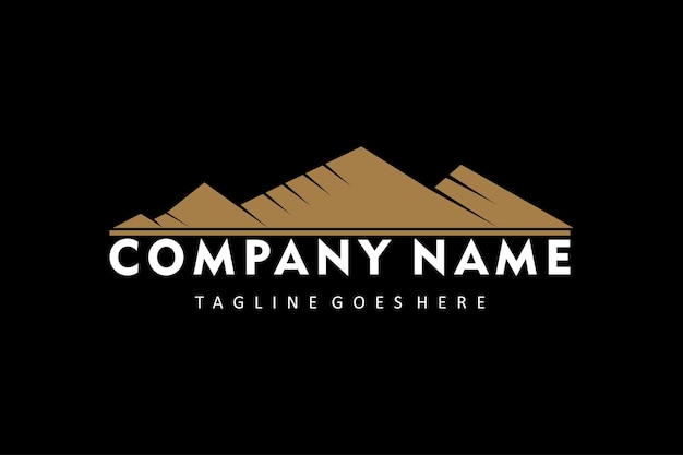 Mountain shape logo design adventure