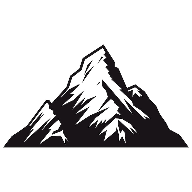 mountain silhouette icon vector