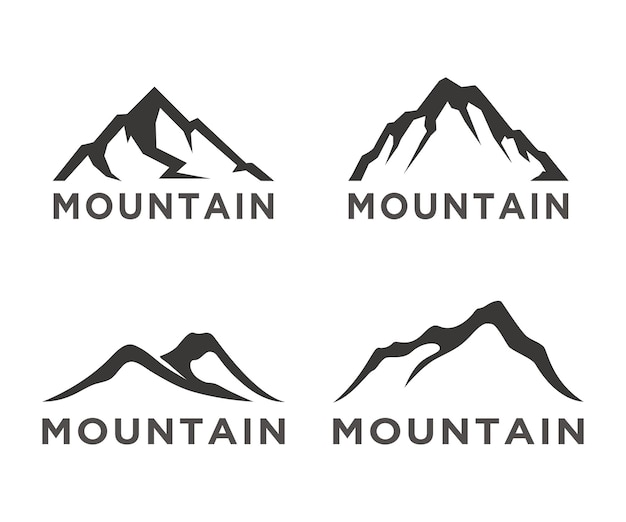 Collezione logo silhouette di montagna