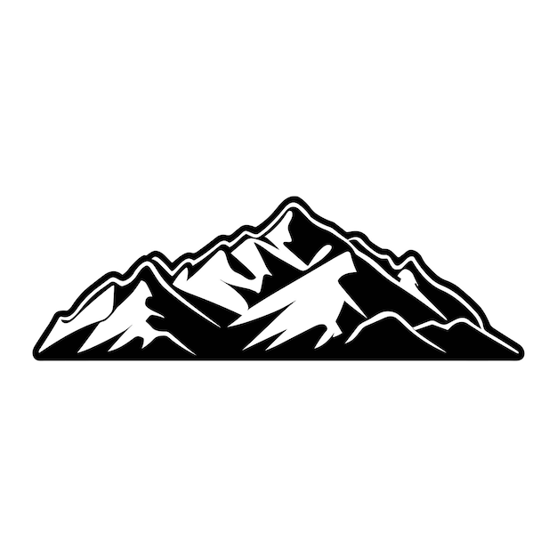 山のシルエット ベクトル 屋外デザイン要素の山のベクトル