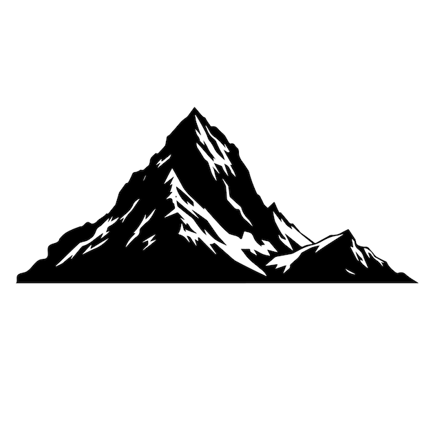 mountain sliheouette