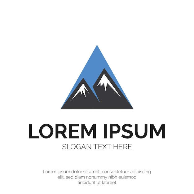 Mountain Snow and Landscape Logo Design