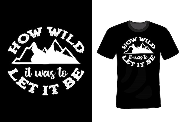 Mountain t-shirt design, tipografia, vintage