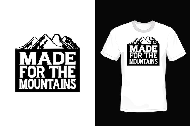 Vettore mountain t shirt design tipografia vintage