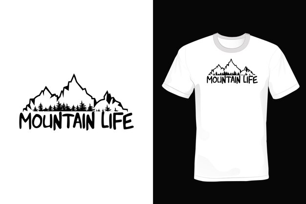 Vector mountain t shirt design typography vintage