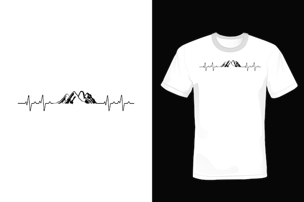 Vettore mountain t shirt design tipografia vintage