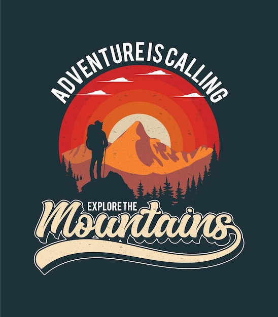 Mountain t shirt design