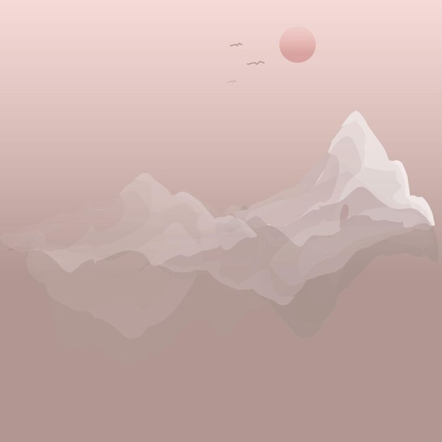 Vector mountain template wallpaper background