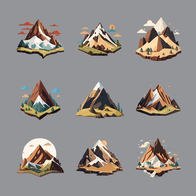 Mountain terrain vector