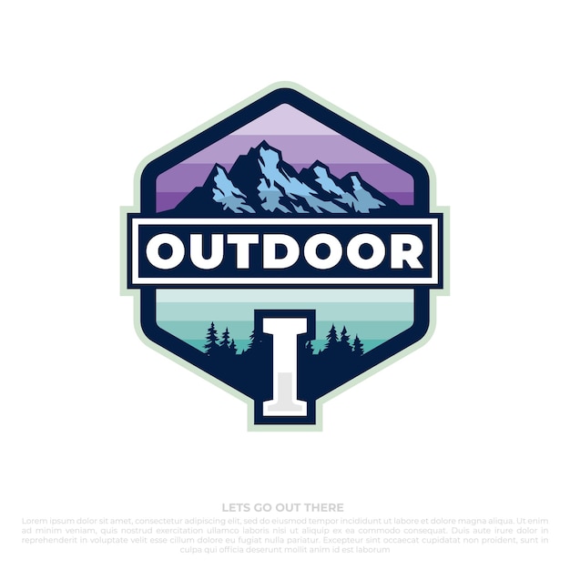 Mountain travel emblems camping outdoor adventure emblems badges and logo patches mountain tourism hiking forest camp labels in vintage style