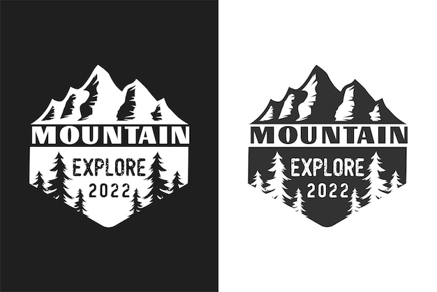 Mountain travel hiking adventure vector t-shirt