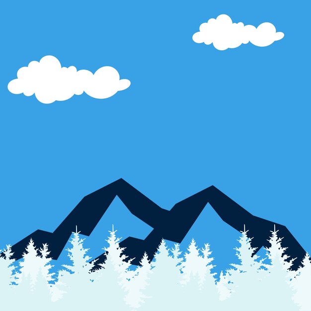 mountain and trees