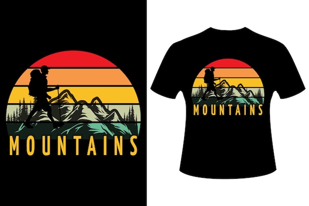 Mountain tshirt design Premium Vector