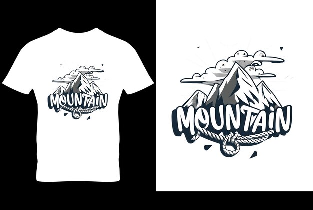 Vector mountain tshirt design