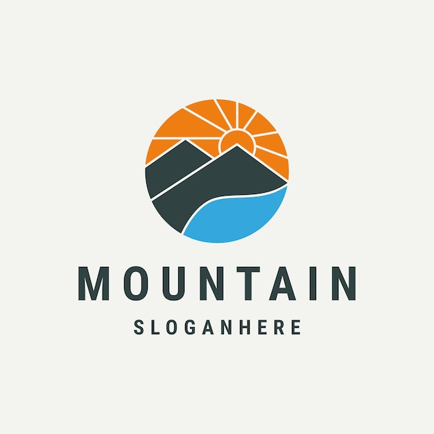 Mountain vector logo icon template