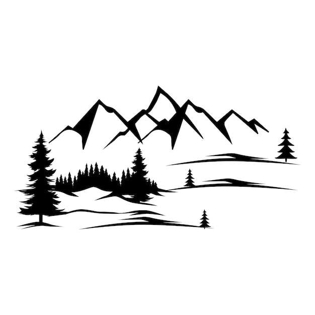 mountain vector mountain illustration mountain ornament mountain craft mountain clip art