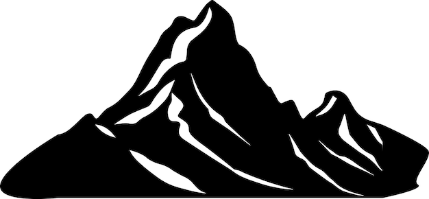 Векторный силуэт горы иллюстрация черный цвет