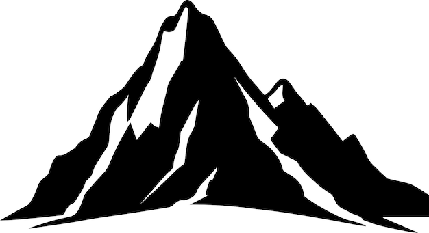 mountain vector silhouette illustration black color