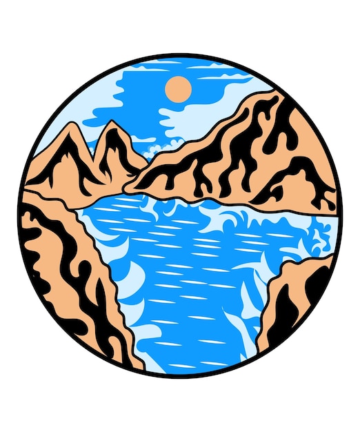 Mountain Vector TShirt Design Template