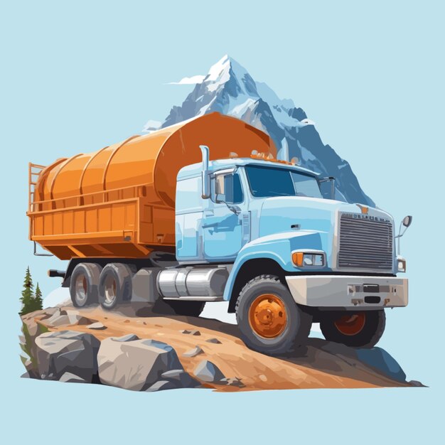 Mountain vehicle vector on a white background