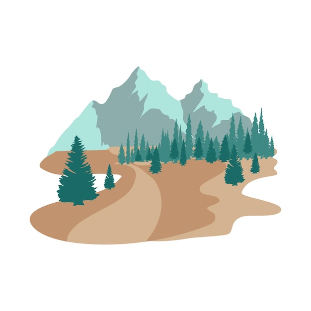 Mountain view illustration