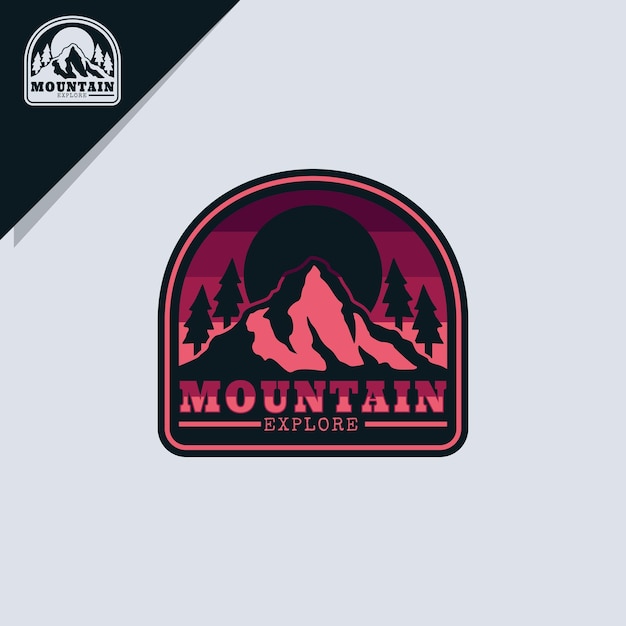 Mountain View-logo voor embleem of pictogram