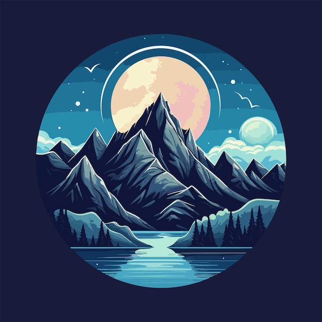 mountain view vector