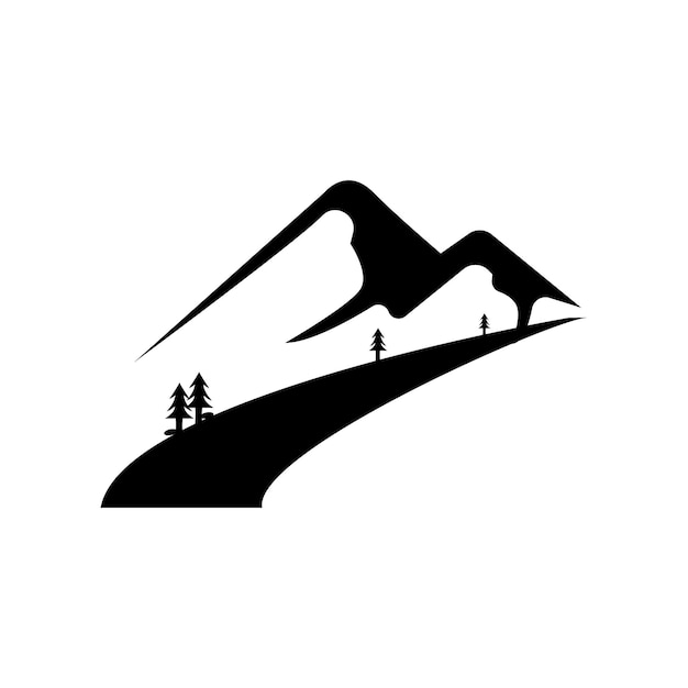 Mountain views logo vector icon illustration