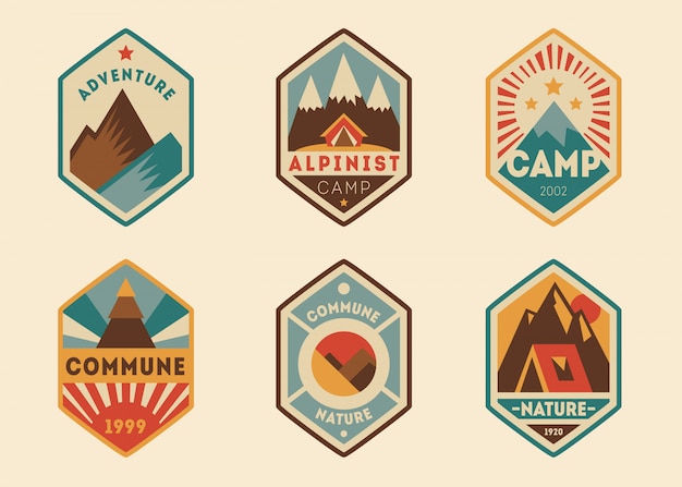 Mountain vintage labels, badges