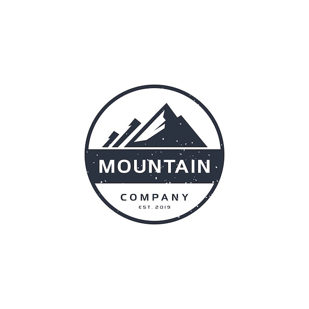 Logo vintage di montagna
