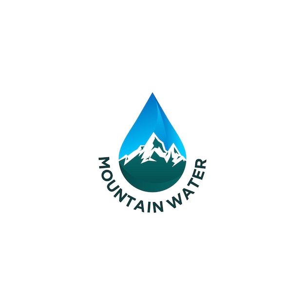 Mountain water logo for business reference