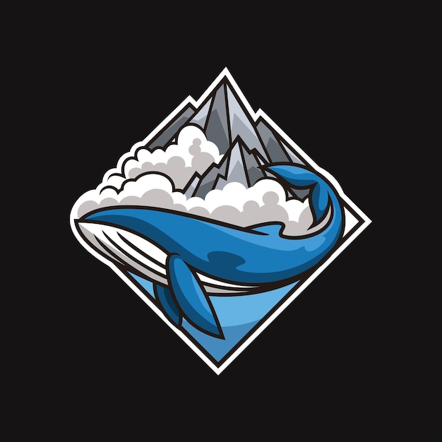 Mountain whale logo