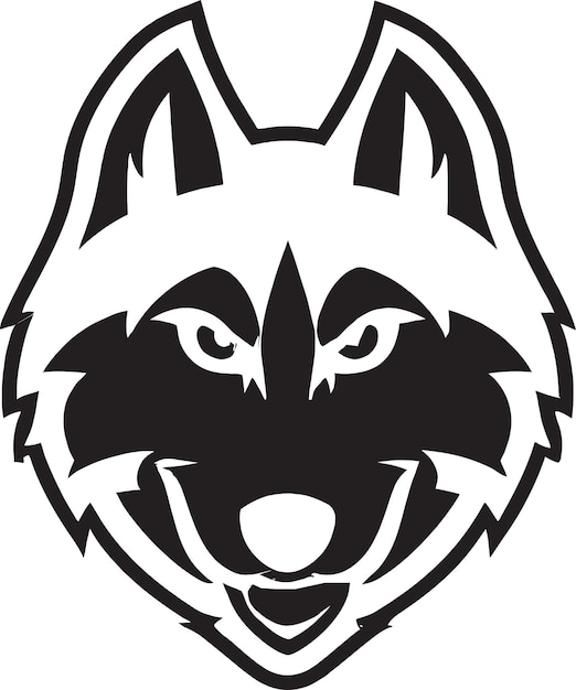 Mountain wolf head emblem with a rugged feel