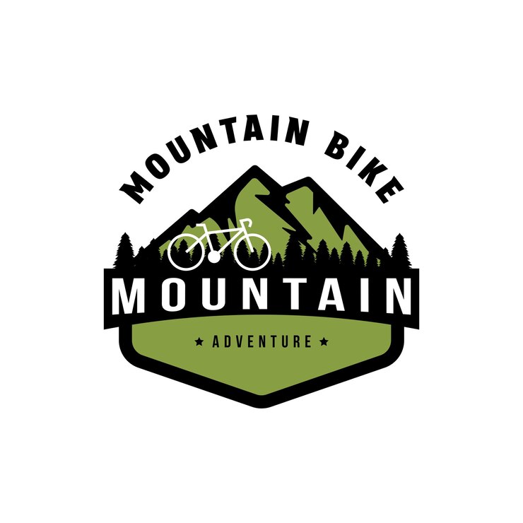 Vector mountainbike vintage logo ontwerp retro badge