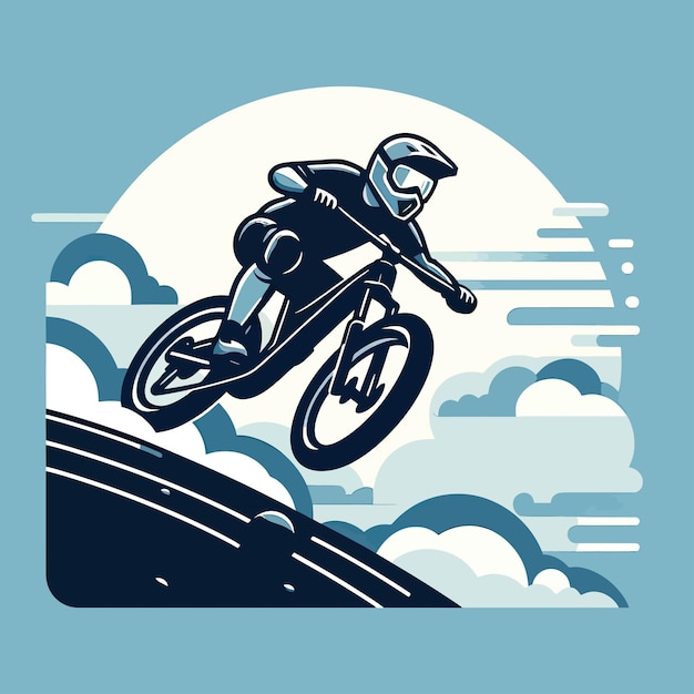 Vector mountainbiker